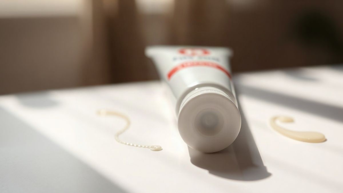 Imagen ilustrativa: primer plano de un tubo de crema médica sobre una superficie blanca