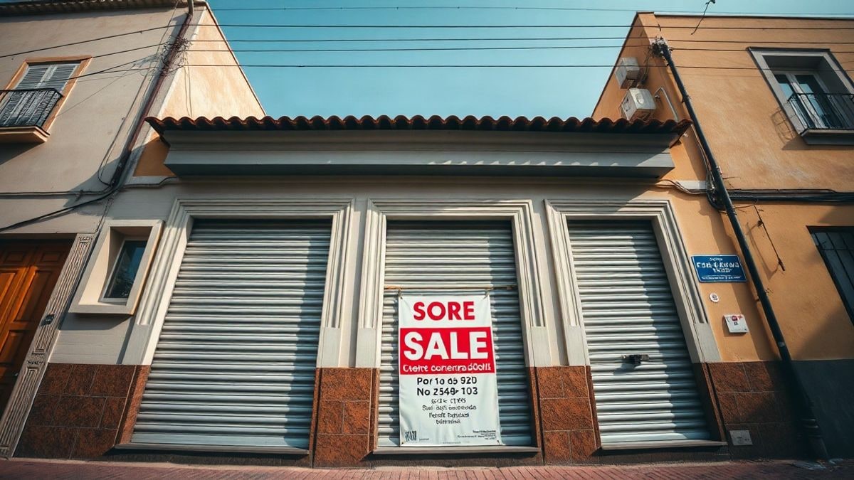 Imagen ilustrativa: ángulo bajo de una fachada de edificio residencial con persianas bajadas y cielo despejado