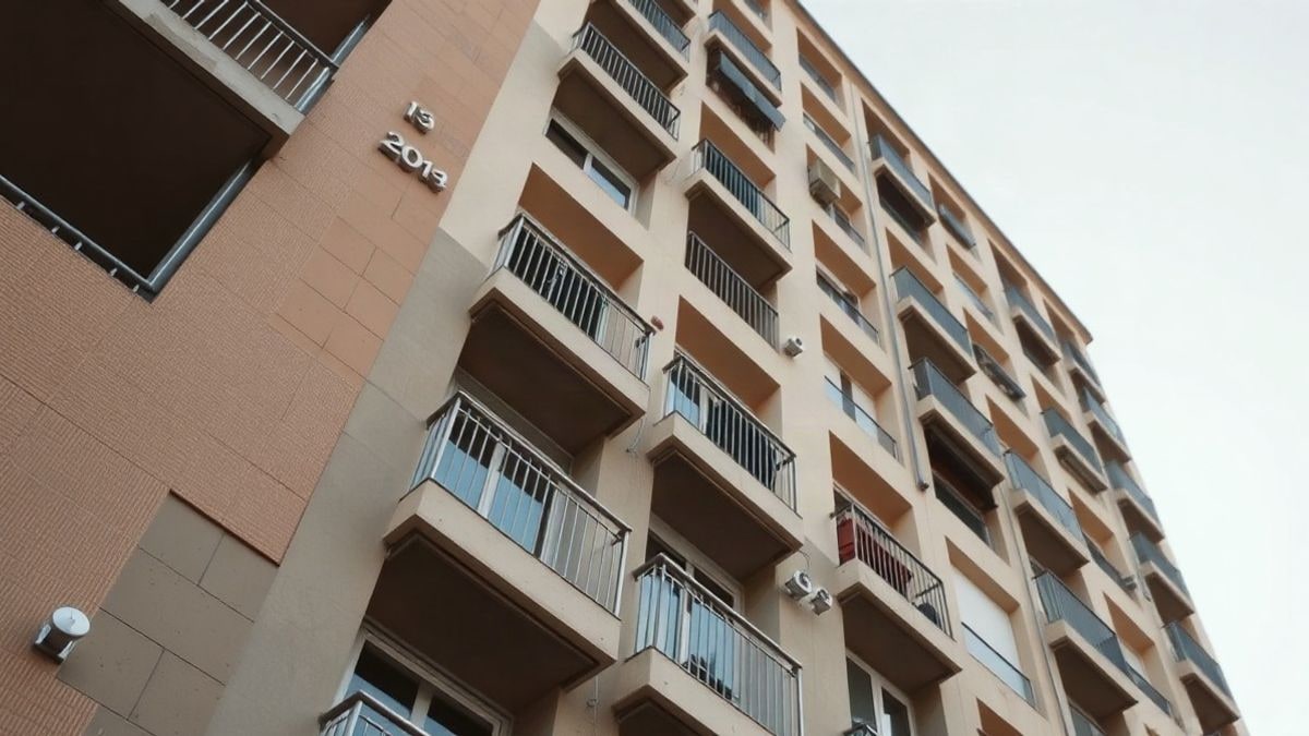 Imagen ilustrativa: edificio moderno de vivienda social con balcones bajo un cielo despejado