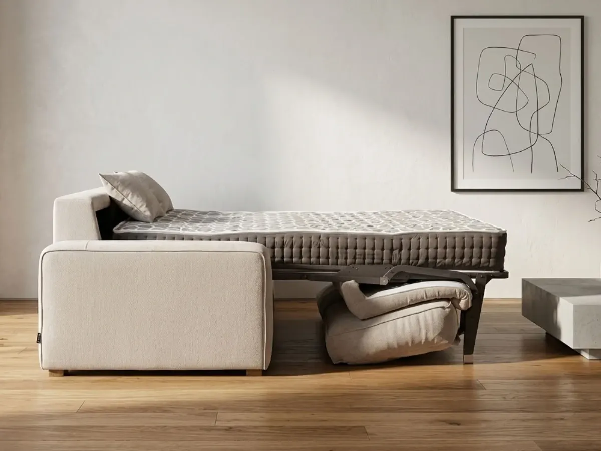 Sofá cama en salón