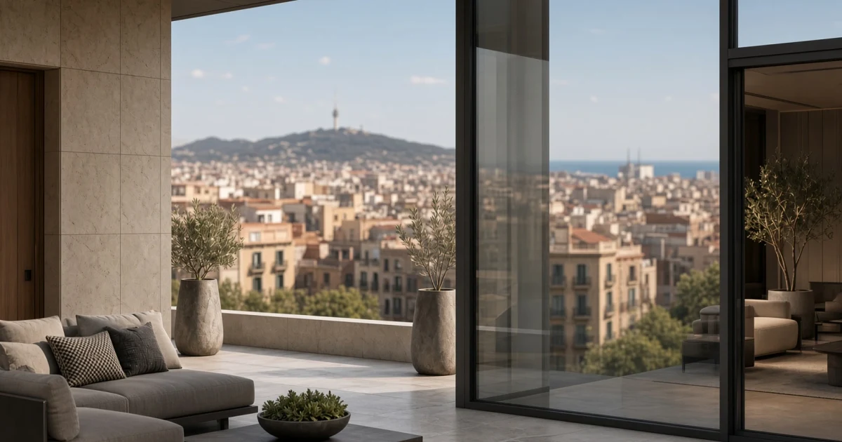Contemporary luxury terrace in Barcelona