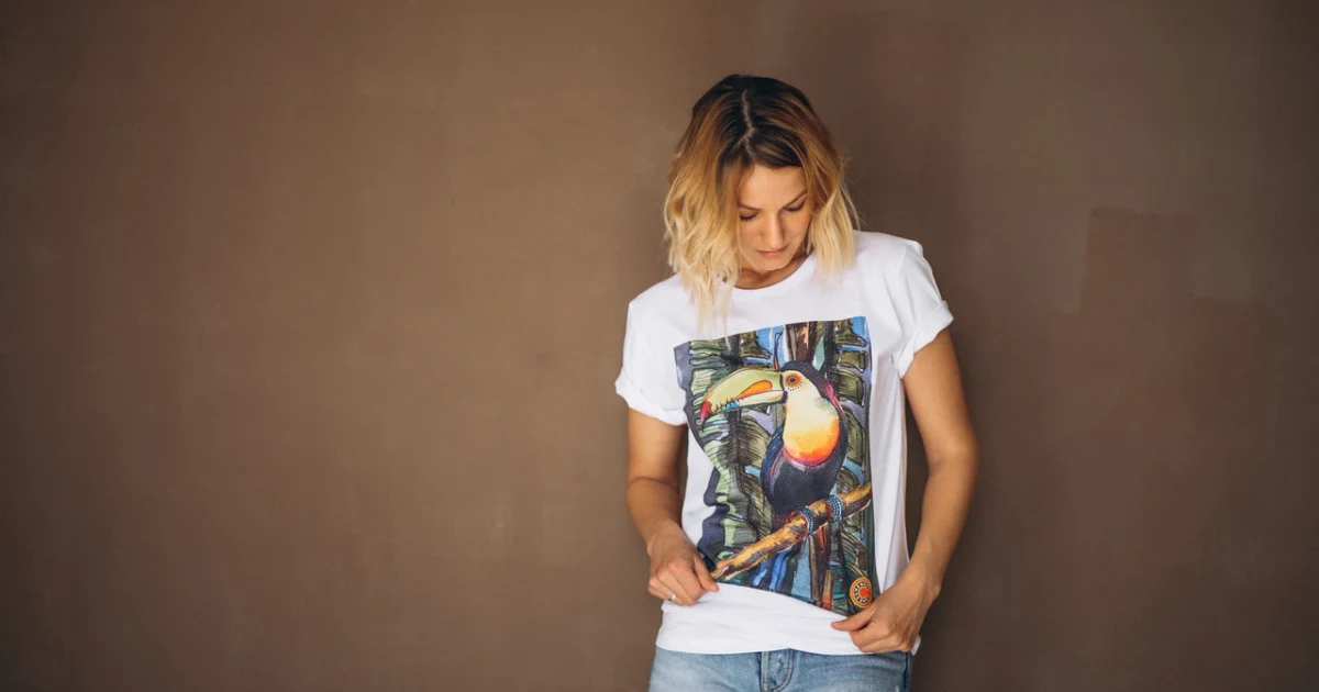 Camiseta de algodón personalizada.