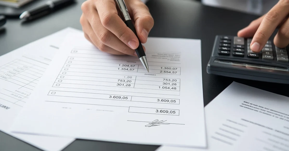 Review of the final settlement of a temporary contract before signing it.