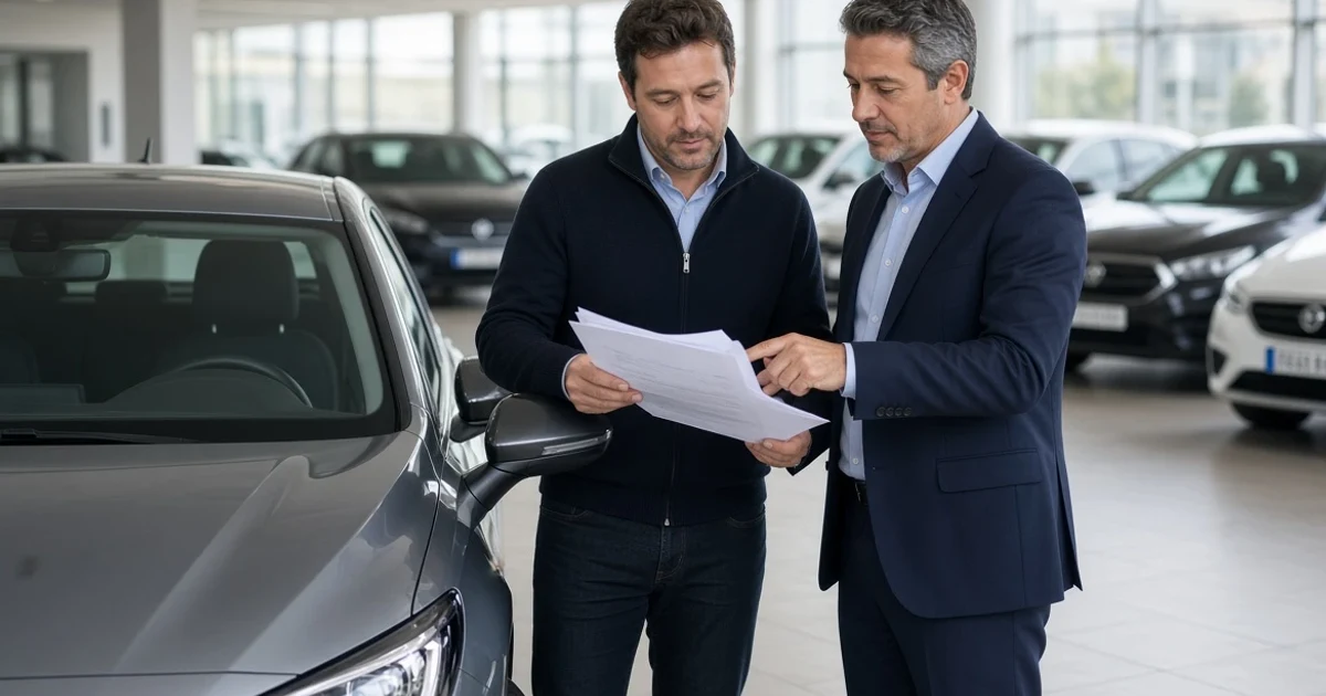 Coche de ocasión en un concesionario de Catalunya.