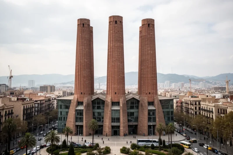 Modern architectural site representing sustainability principles in Barcelona