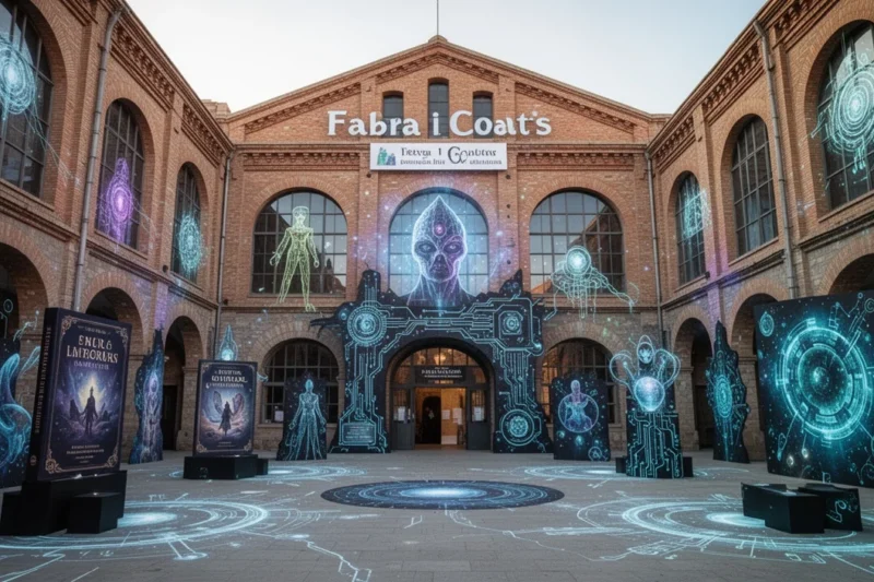 Vista exterior del recinto Fabra i Coats durante un festival literario