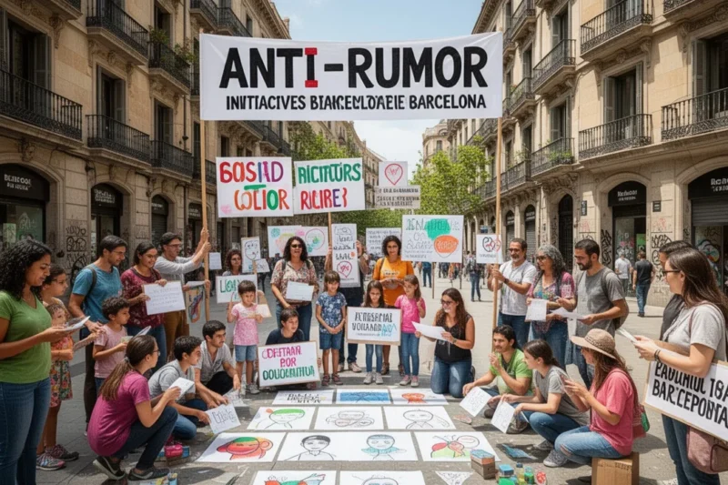 Community gathering space reflecting cultural diversity in Barcelona
