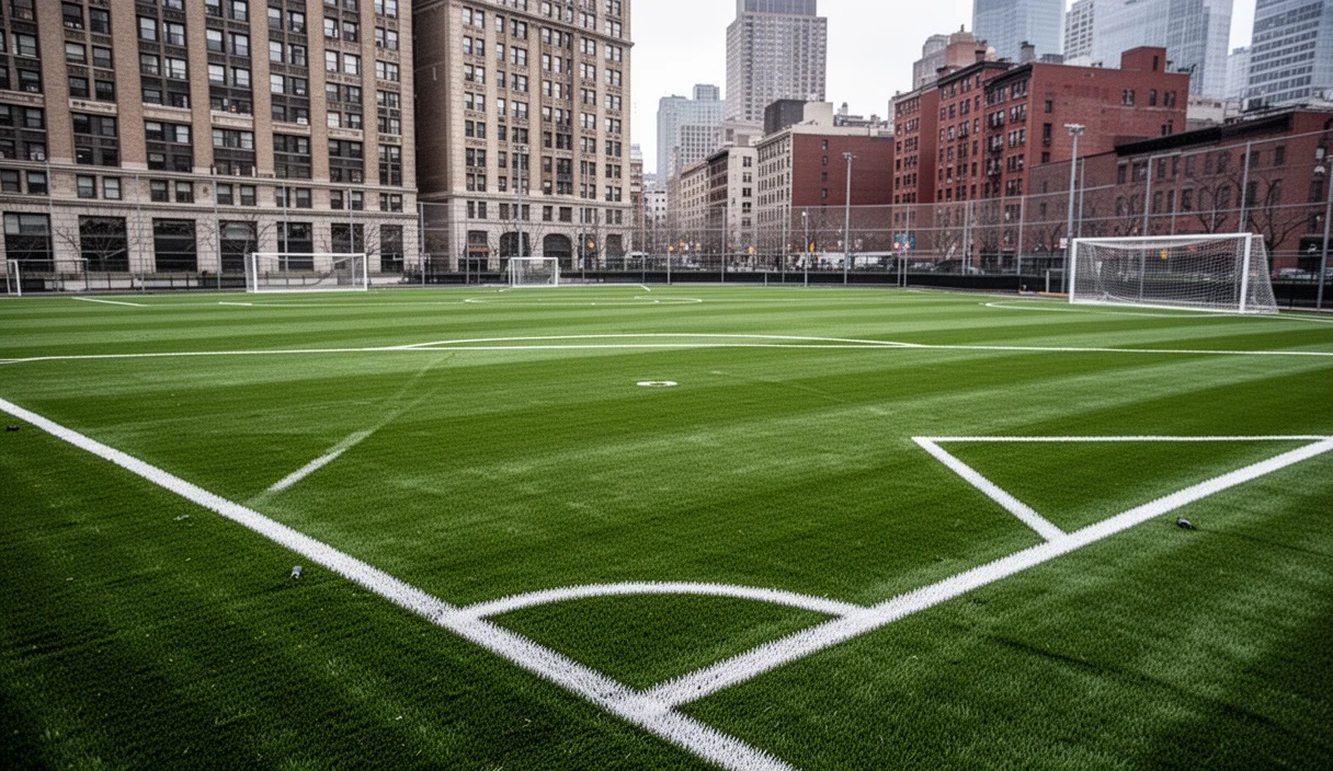 Football field preparation for natural grass installation