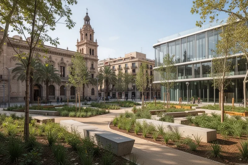 Nuevo espacio verde en Horta-Guinardó con elementos históricos