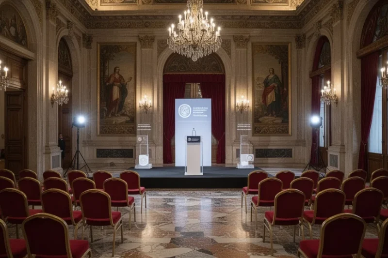 Salón elegante donde se celebra la entrega del Premi Hipàtia