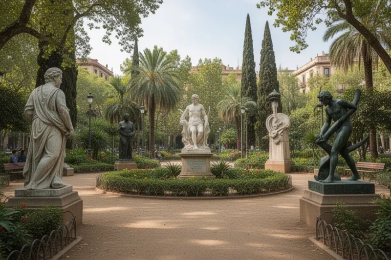 Jardines públicos en Barcelona dedicados a figuras culturales
