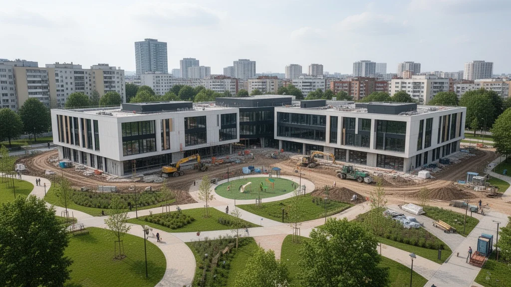 Obras del nuevo Instituto Escuela Cal Maiol en Barcelona
