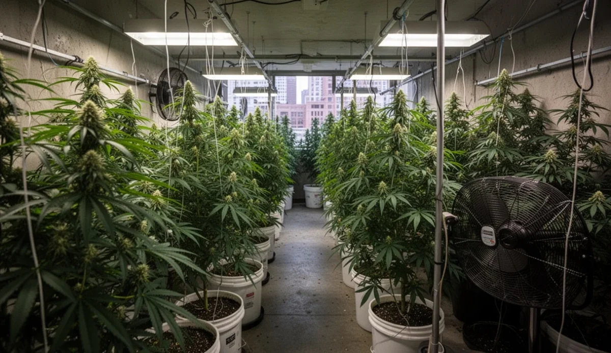 Evidence from a dismantled marijuana drying operation in an urban area