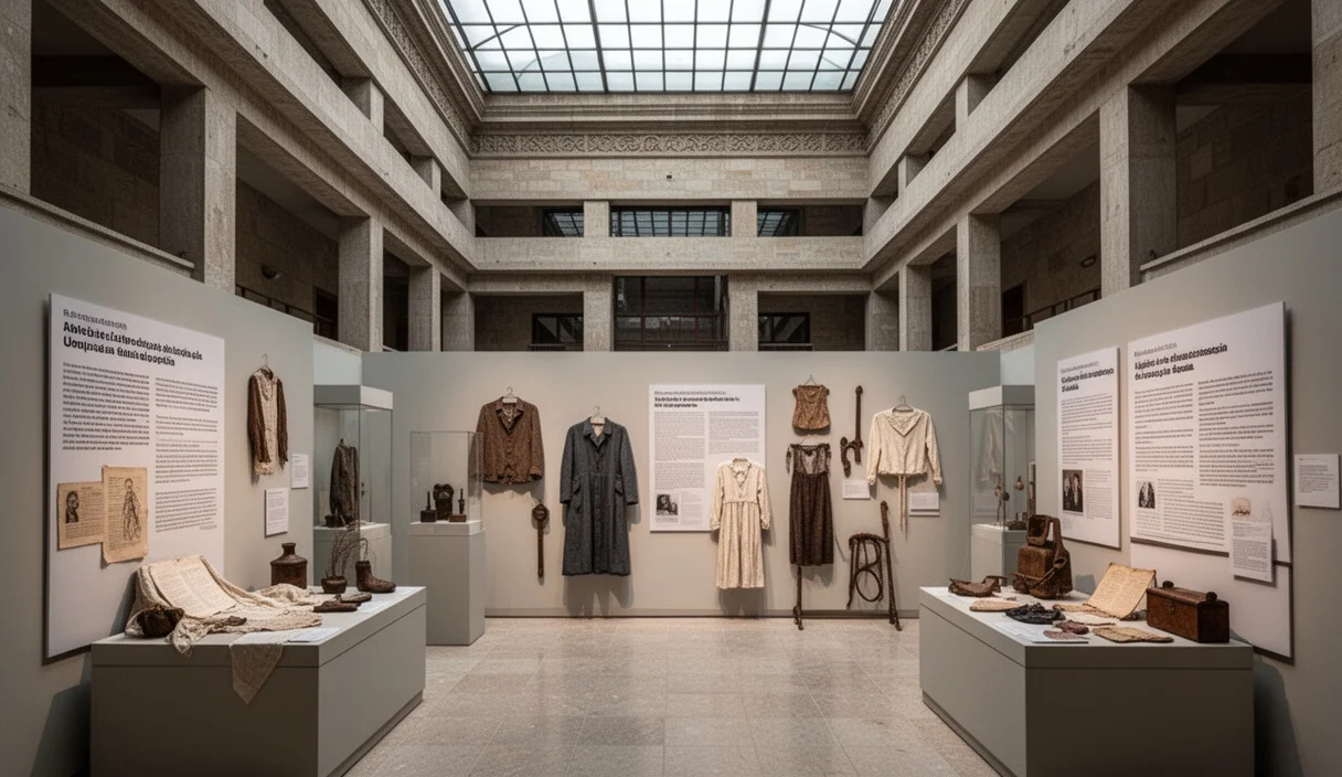 Exposición sobre la lepra en el Recinte Modernista de Sant Pau con objetos históricos.