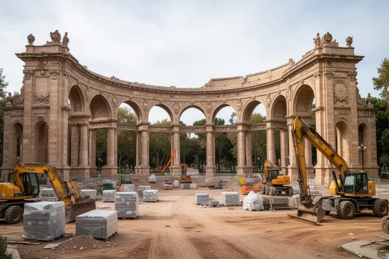 Obras en marcha para restaurar el Umbracle en el parque de la Ciutadella
