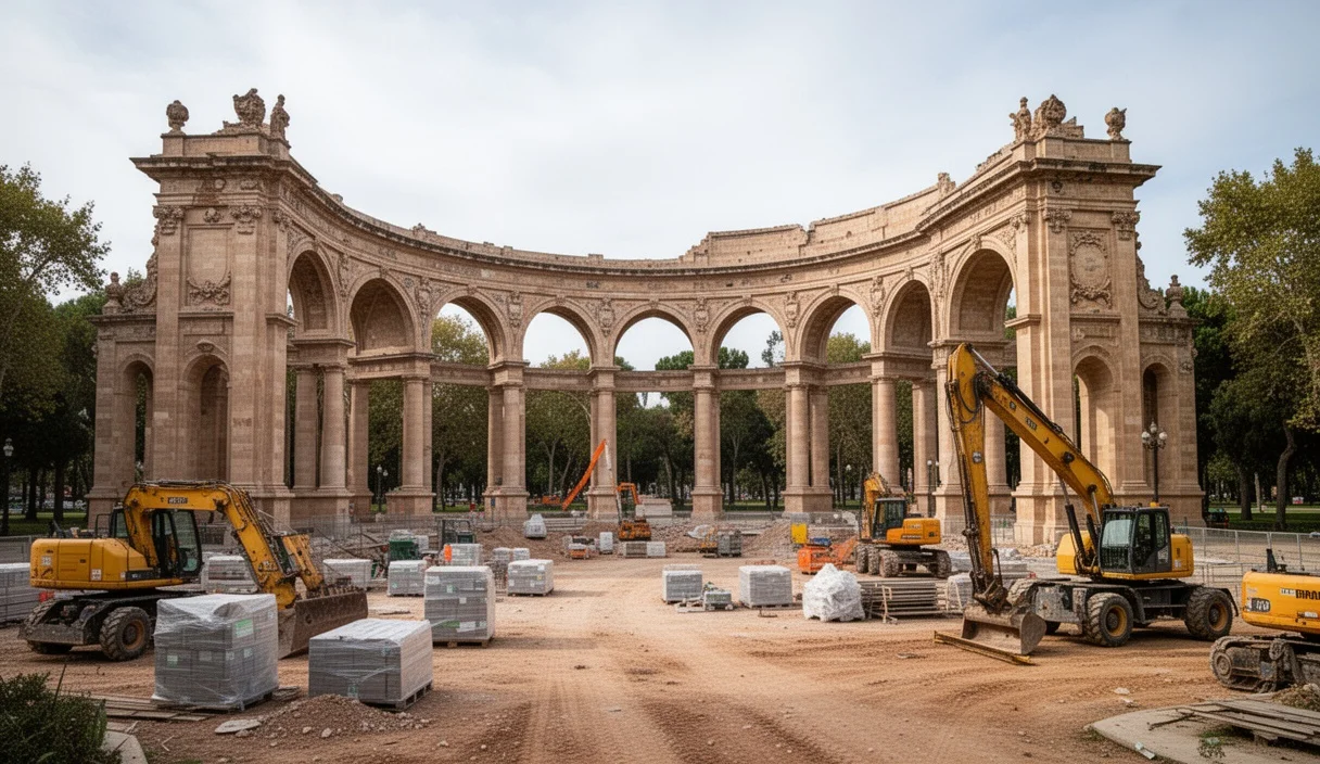 Obras en marcha para restaurar el Umbracle en el parque de la Ciutadella