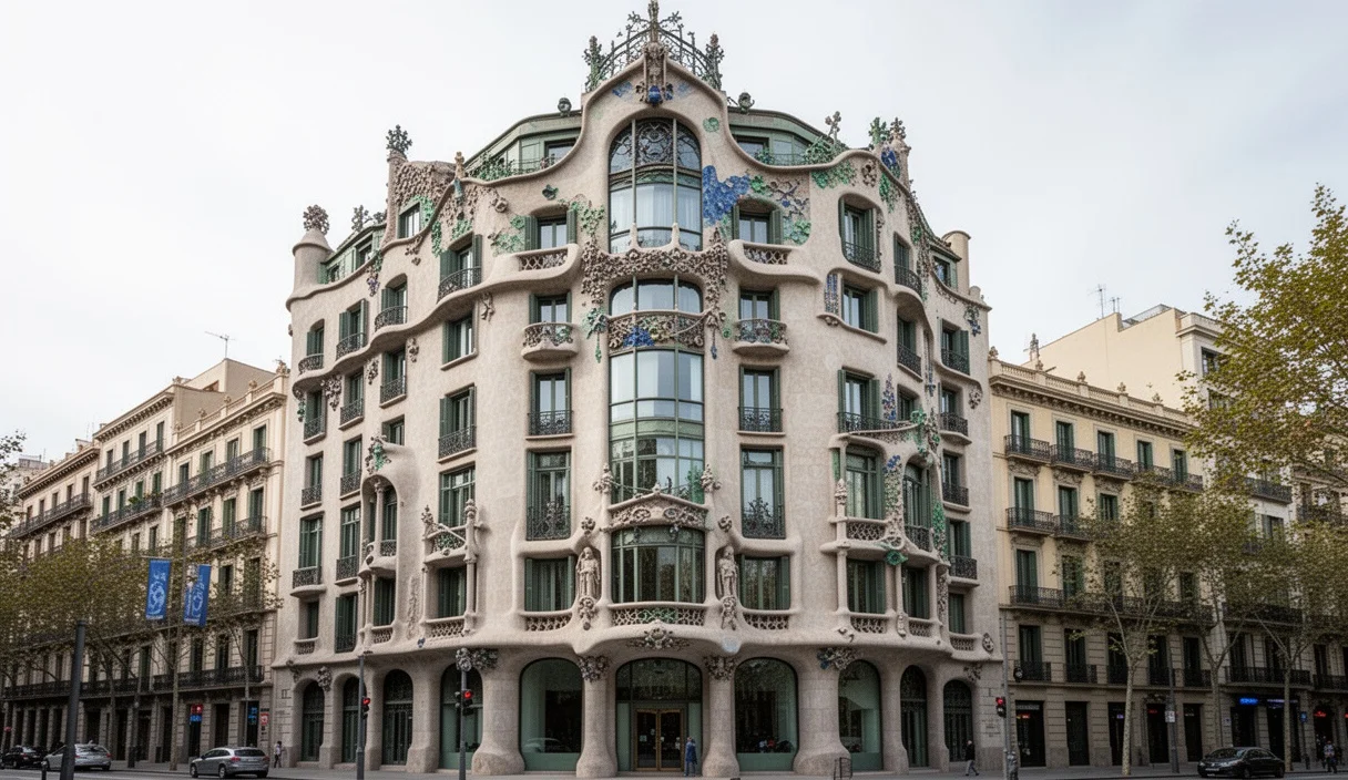Vista exterior de la casa Lleó Morera en Barcelona