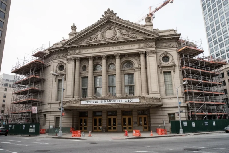 Renovated concert hall interior ready for performances