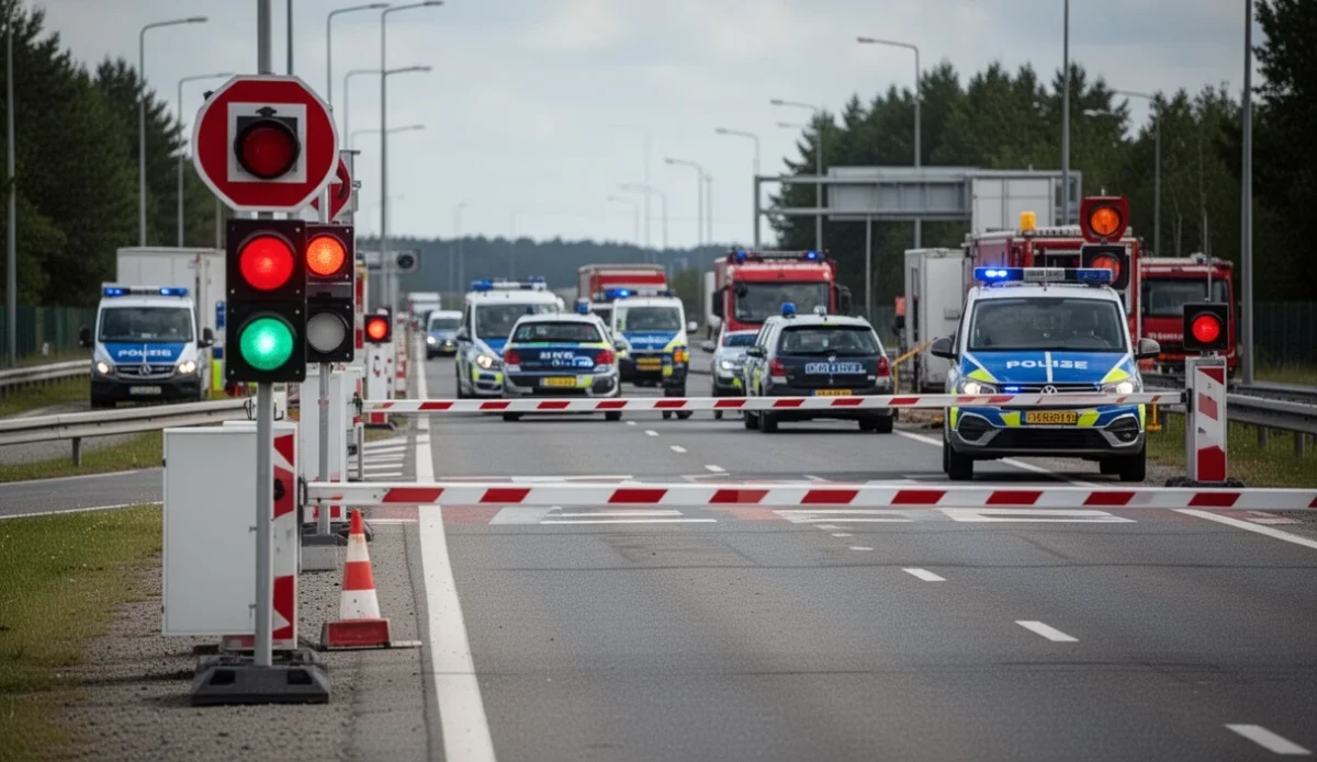 Controles policiales en carretera sin personas visibles