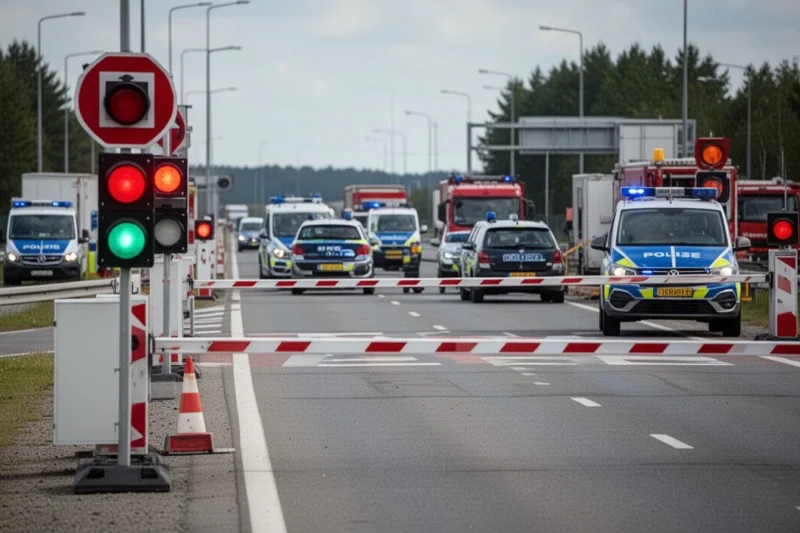 Controles policiales en carretera sin personas visibles