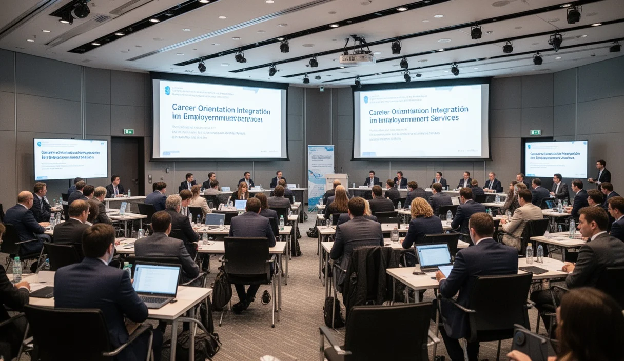 Conference venue set up for discussions on professional orientation