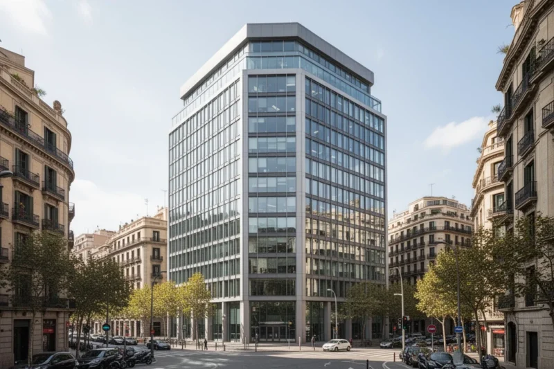 Edificio moderno L'Illa Diagonal en Barcelona