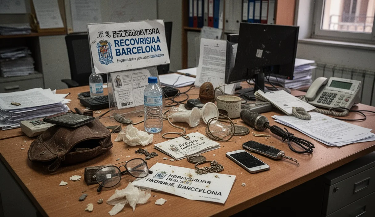 Objetos perdidos recolectados por una agencia turística en Barcelona