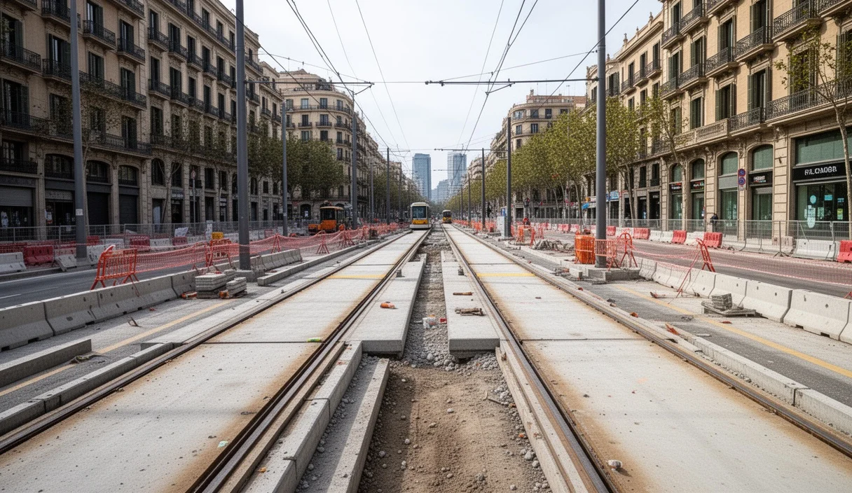 Obras urbanas en Barcelona relacionadas con el Trambesòs
