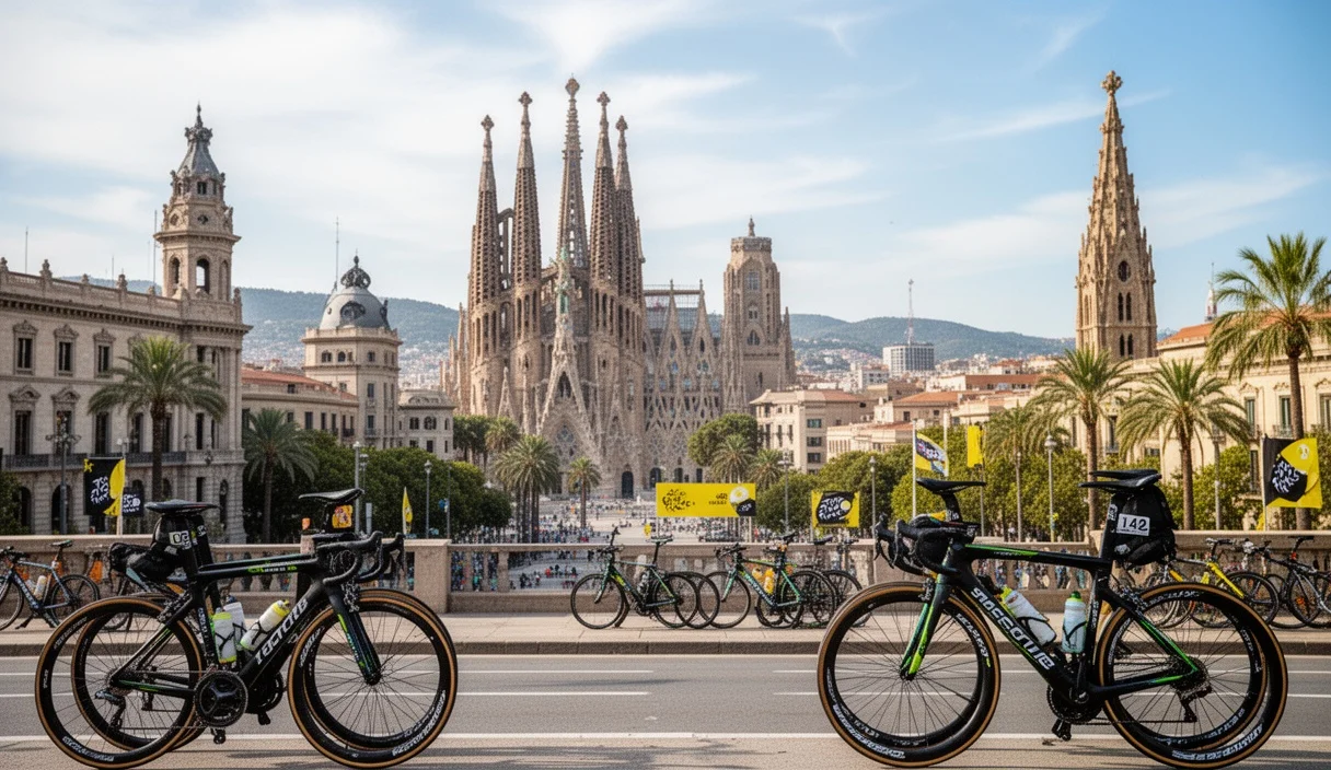 Preparativos en Barcelona para el Grand Départ del Tour de Francia