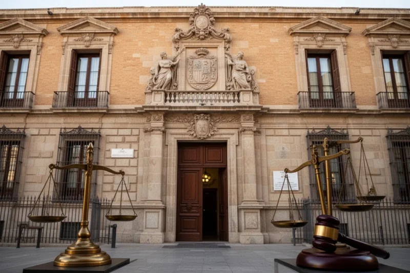 Edificio judicial representativo relacionado con decisiones legales importantes
