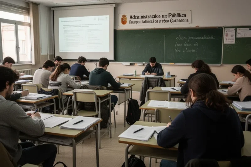Estudiantes participando en formación práctica sobre administración pública