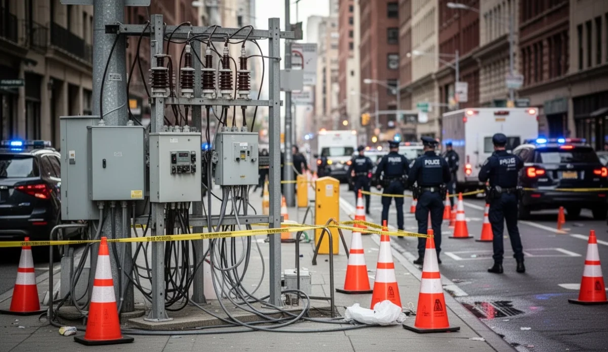 Operativo policial relacionado con conexiones eléctricas ilegales en Santa Coloma