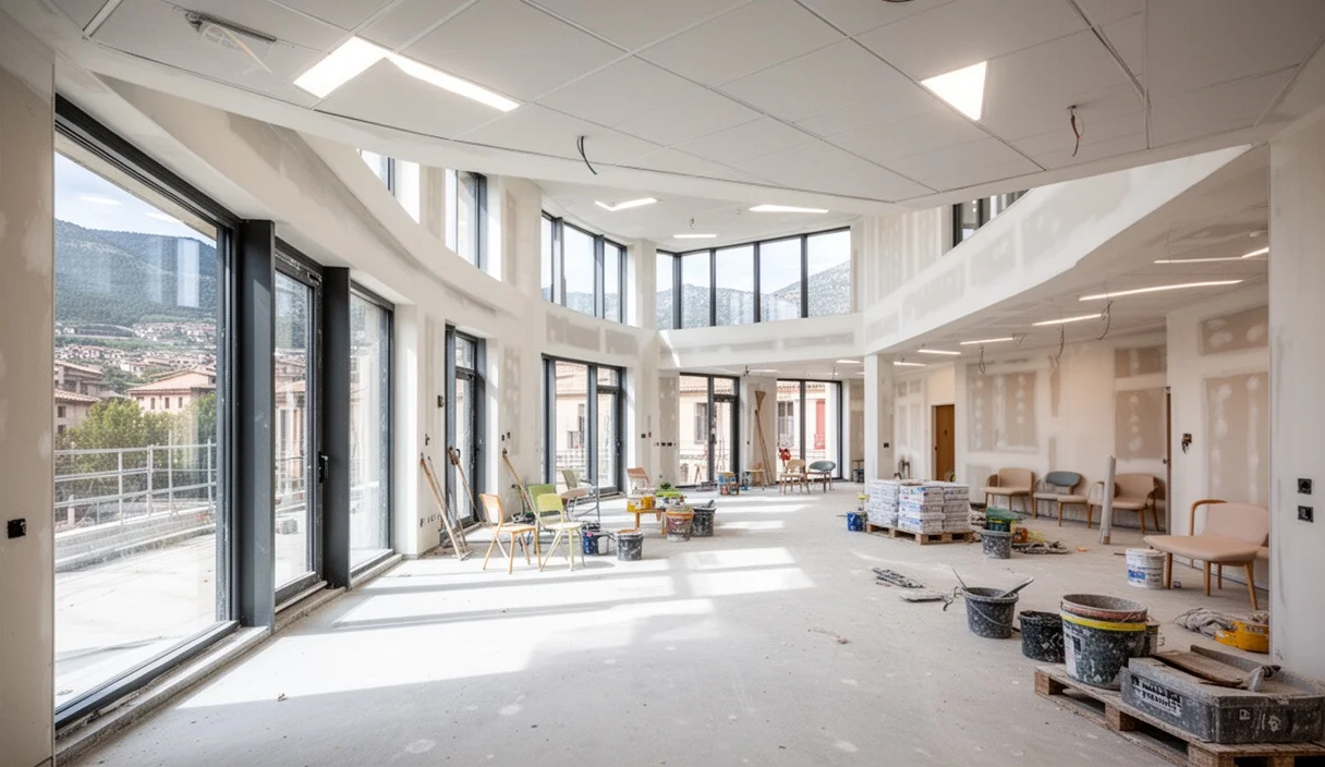 Construction site of a new mental health center in La Seu d'Urgell