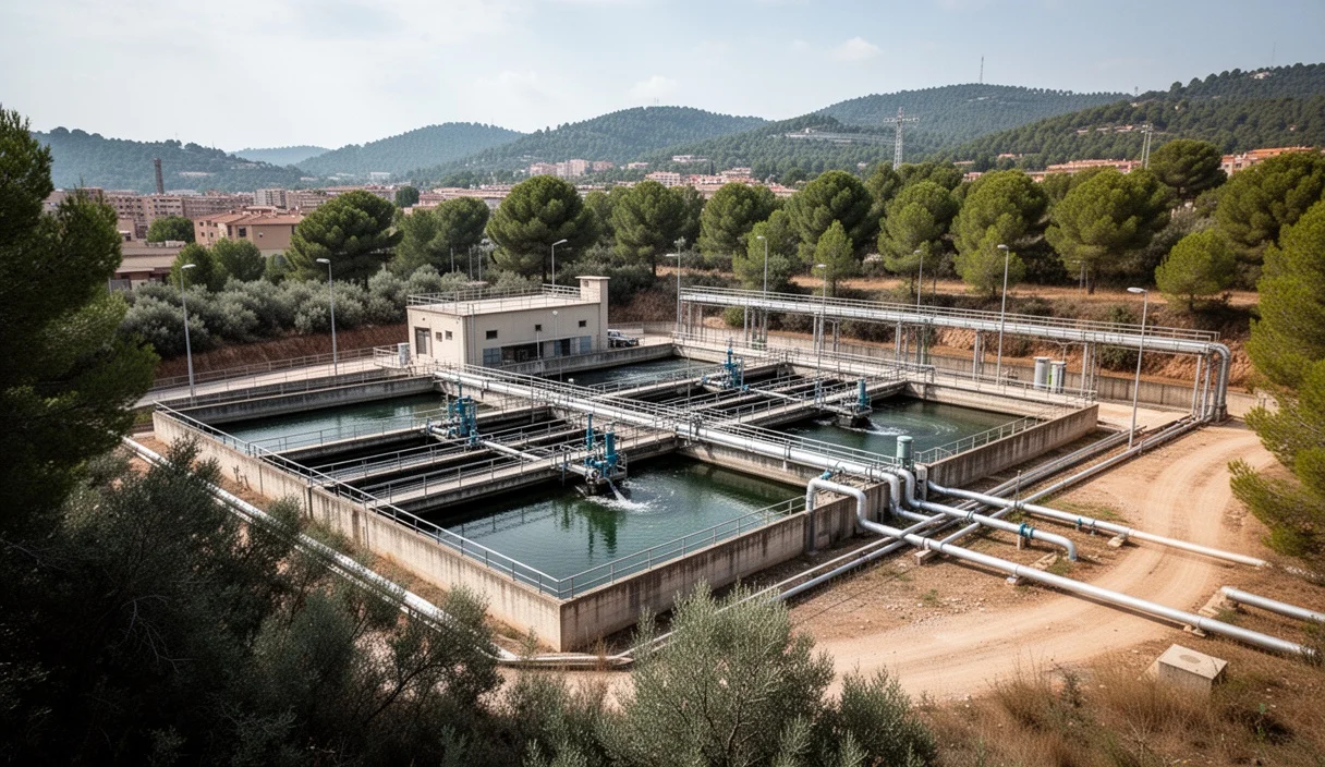 Vista general de la nueva potabilizadora en Sabadell