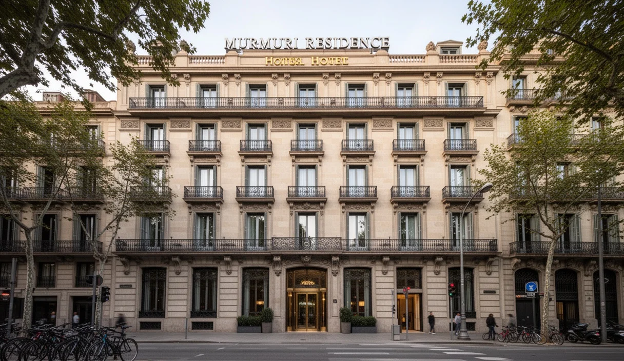 Exterior view of Murmuri Residence aparthotel in Barcelona