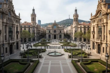 Monumento dedicado a Ildefons Cerdà en Barcelona