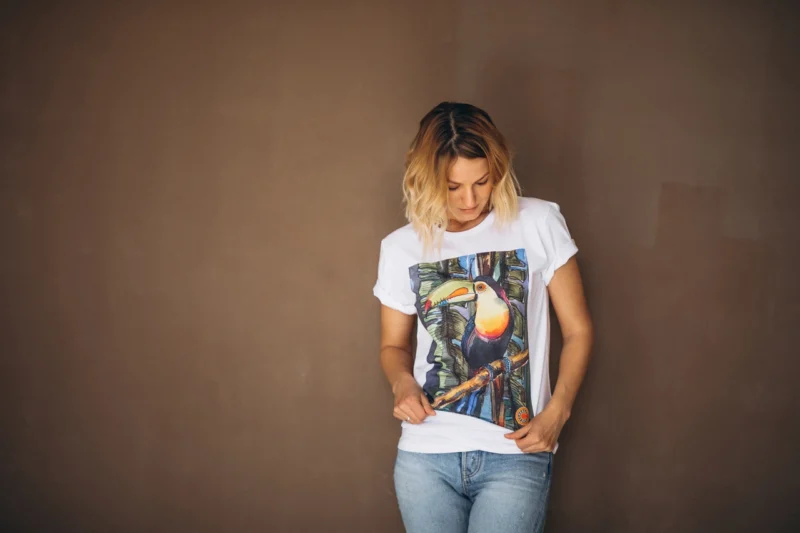 Camiseta de algodón personalizada.