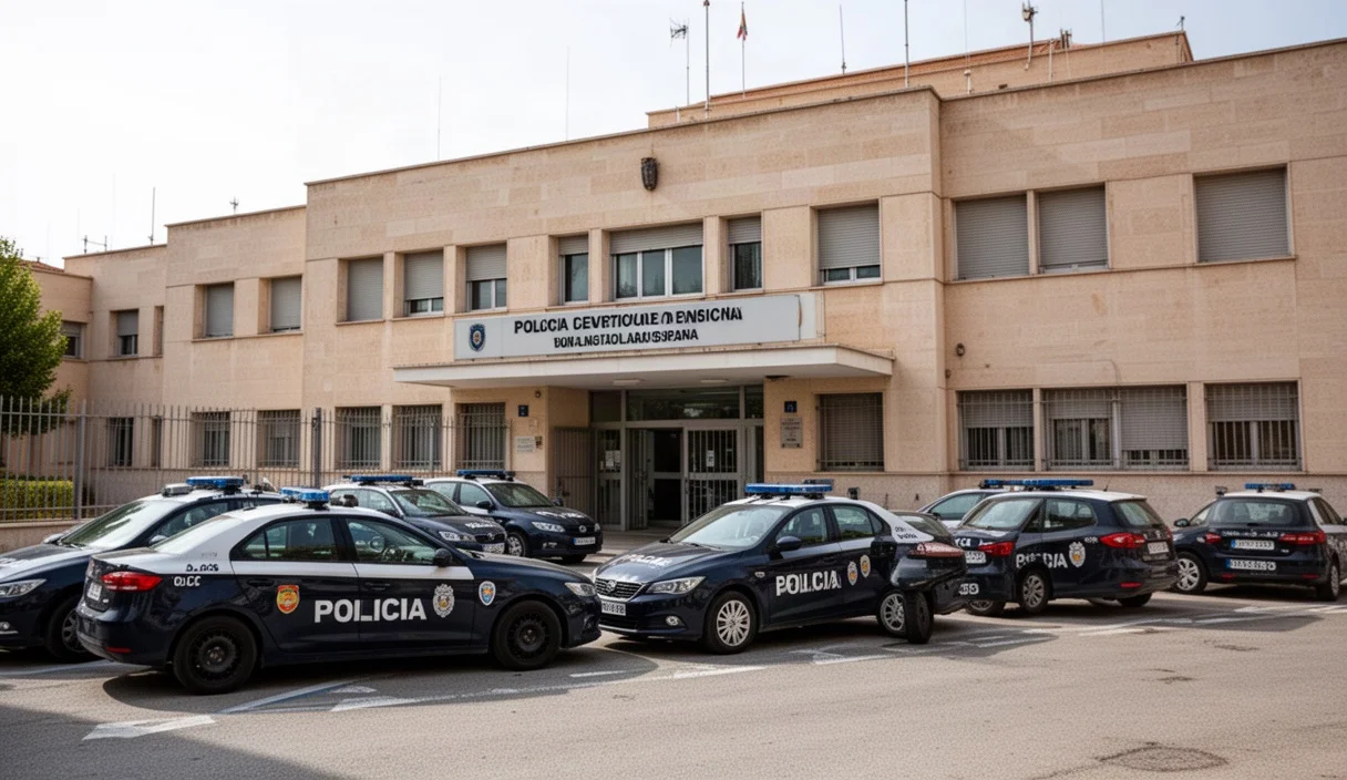 Estación policial en España durante el día