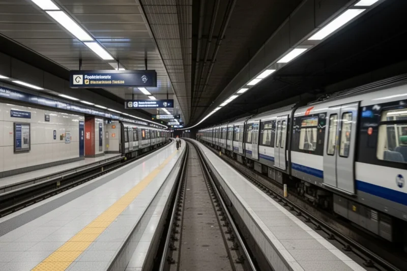 Estación moderna del metro en L'Hospitalet lista para reanudar su servicio