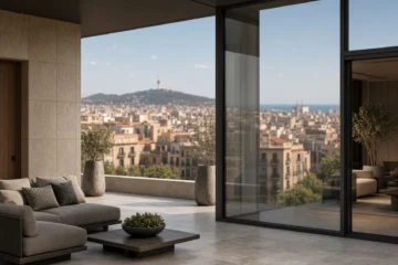 Terraza de lujo contemporánea en Barcelona