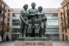 la escultura franquista en sant andreu genera debate sobre el legado historico 7285