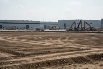 Terreno vacío destinado a construcción del polígono logístico en Montblanc