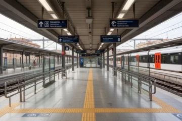 Estación moderna con mejoras en accesibilidad e infraestructura