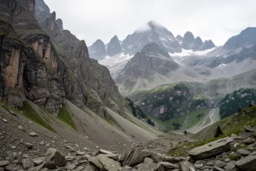 Vista panorámica del paisaje montañoso cerca del Besiberri Sud