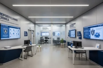 Modern police station exterior designed for community engagement