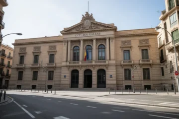 Vista exterior del Ayuntamiento de Badalona