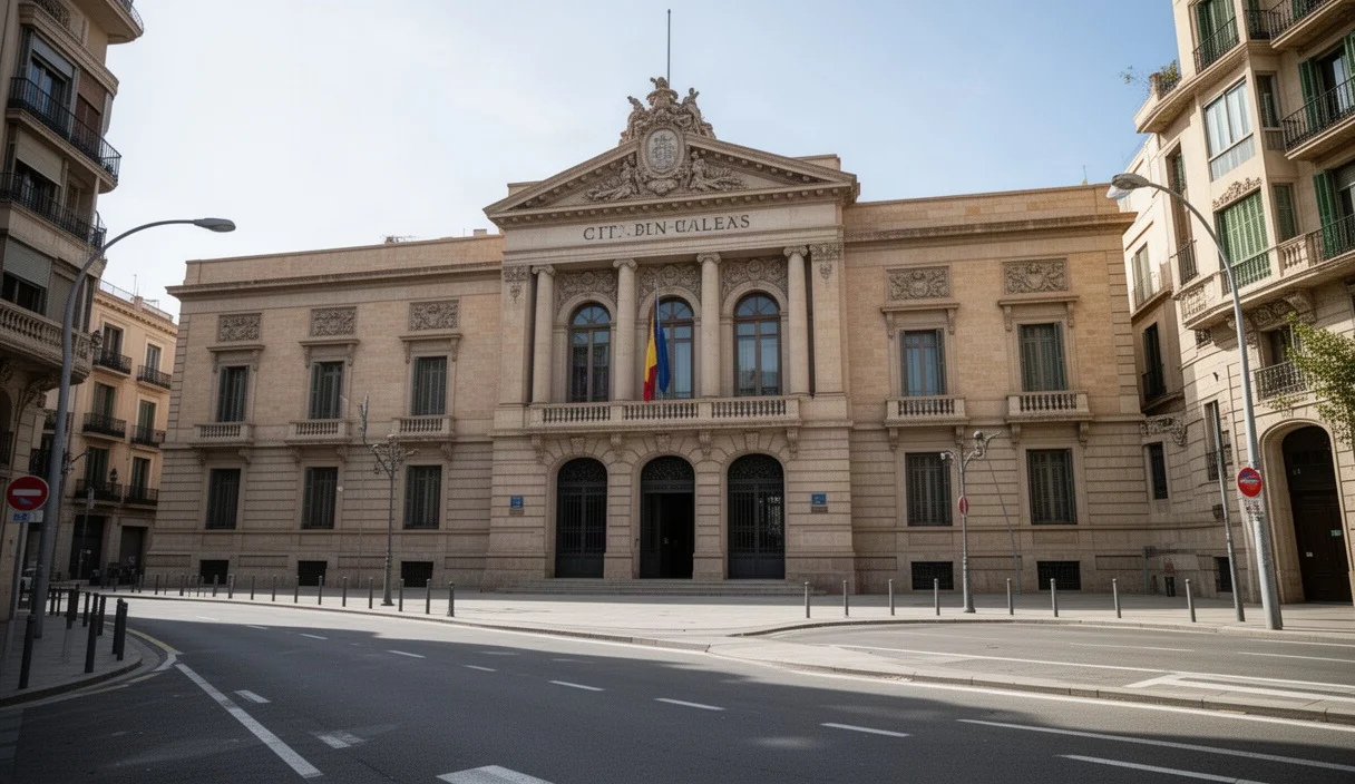 Vista exterior del Ayuntamiento de Badalona