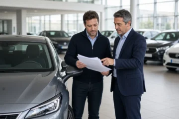 Coche de ocasión en un concesionario de Catalunya.