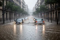las intensas lluvias causan caos en barcelona y cancelaciones de vuelos 8379