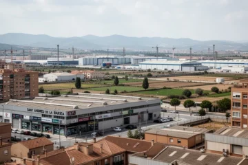 Aerial view highlighting urban development in Sant Andreu de la Barca